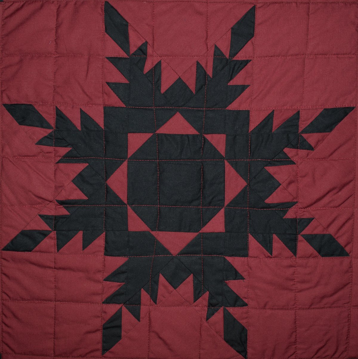 Black Feathered Star Sham