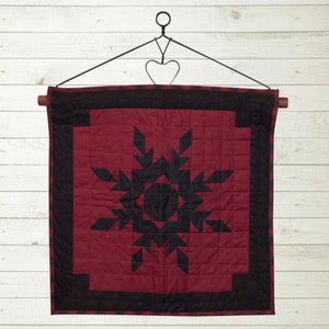 Black Feathered Star Quilt Block
