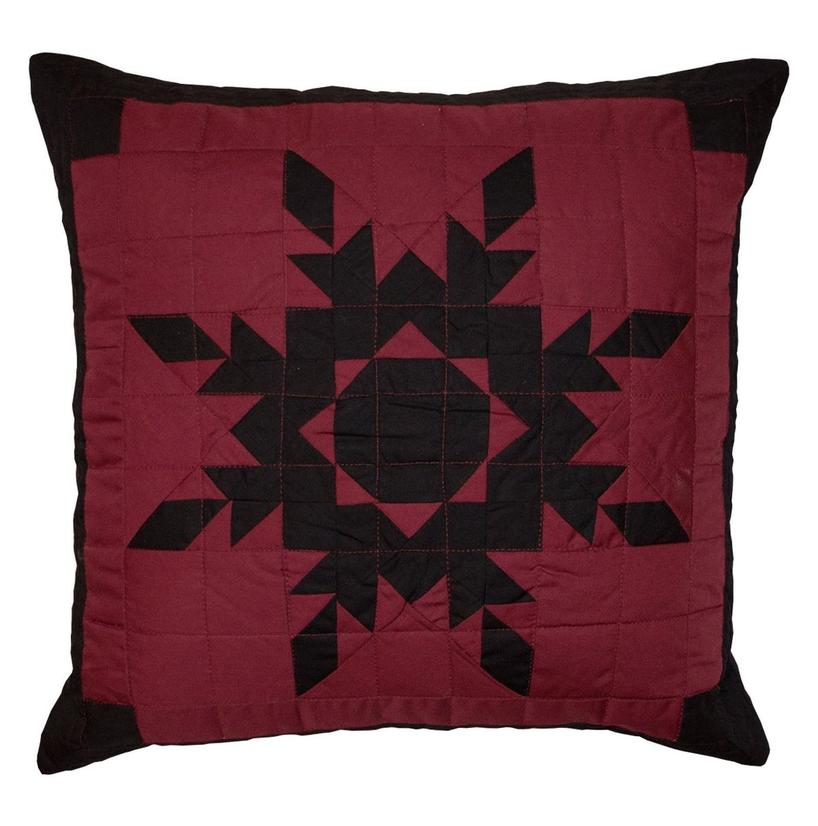 Black Feathered Star Pillow