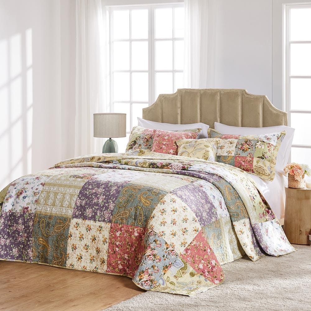 Blooming Prairie Quilted Bedspread Set