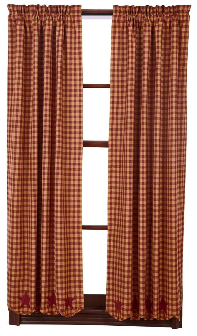 Burgundy Star 63" Panel Set