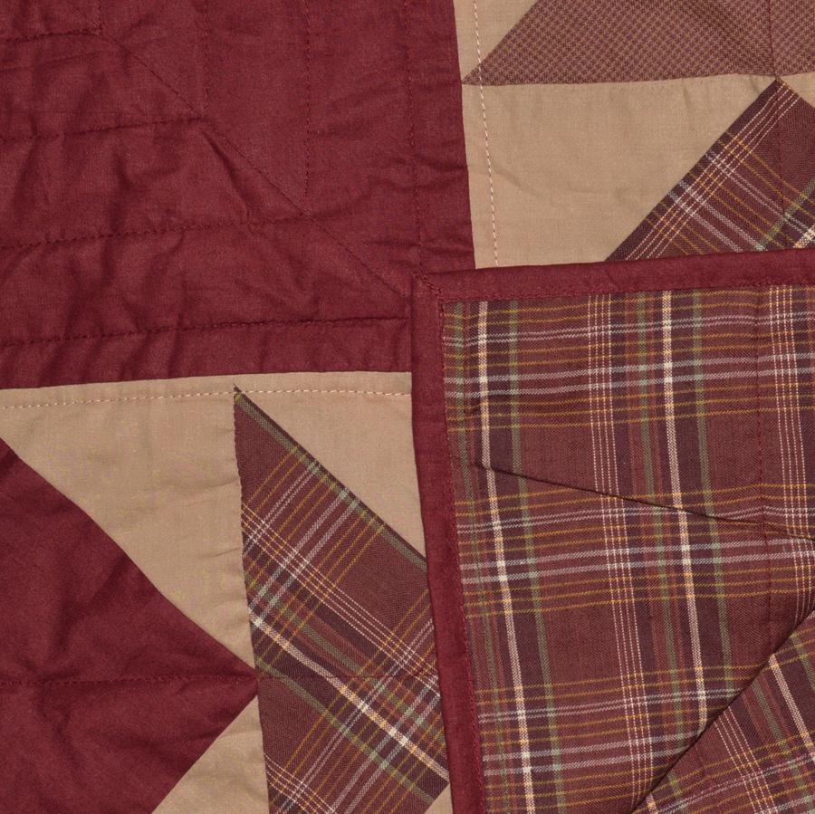 Burgundy Bear's Paw Quilt