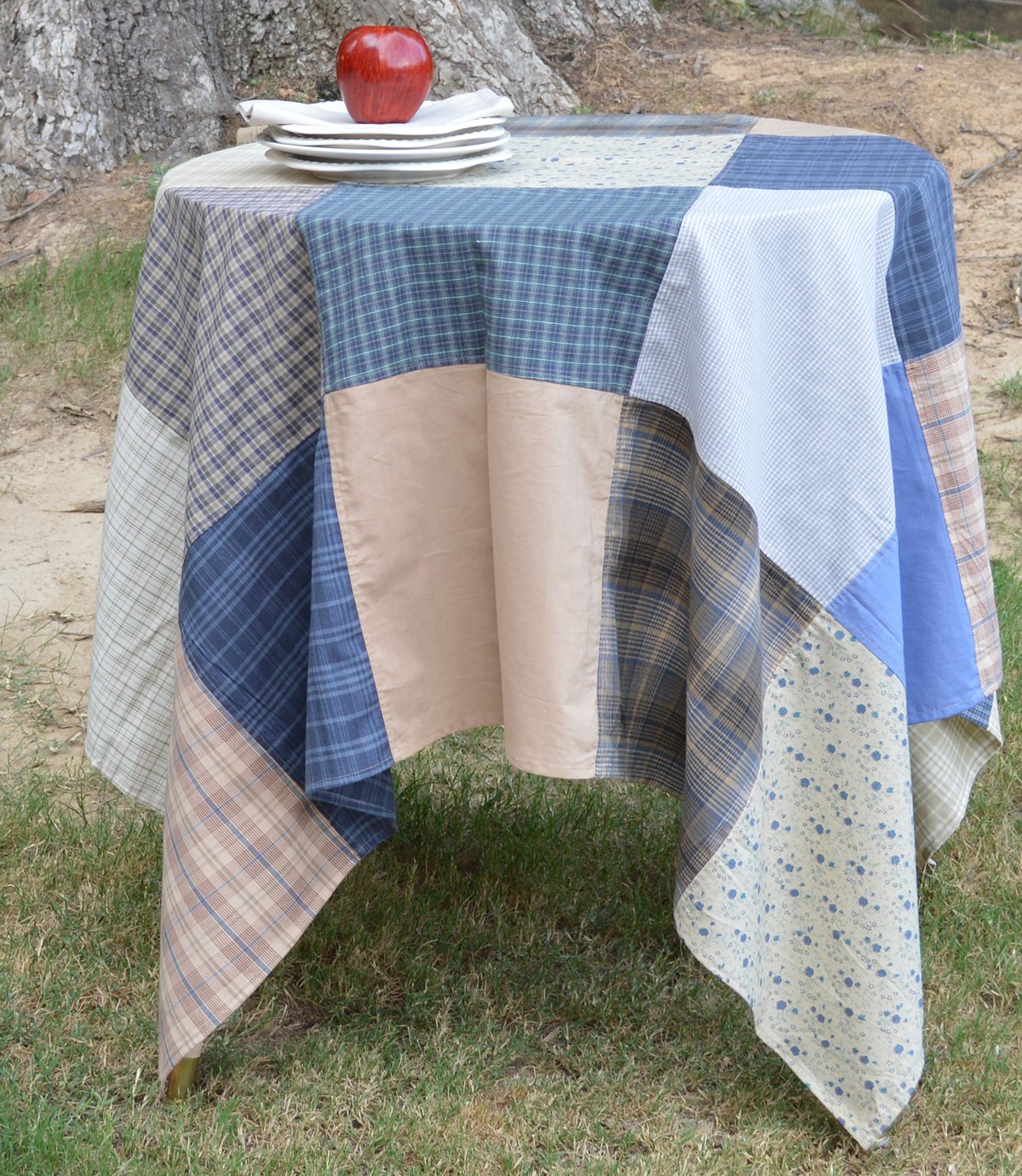 Cornflower Patchwork Tablecloth