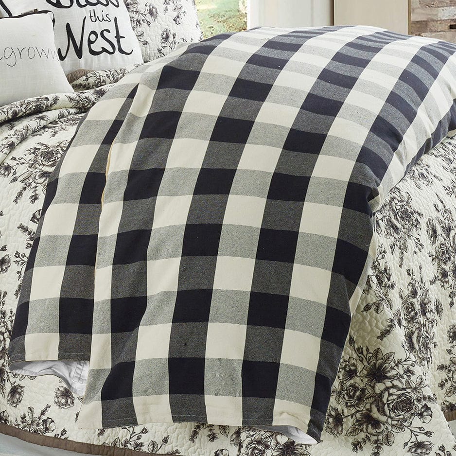 Camille Buffalo Check Duvet Cover Set in Black