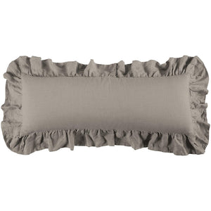 Luna Washed Linen Ruffled Lumbar Pillow