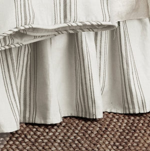 Prescott Stripe Bedskirt in Taupe 18"
