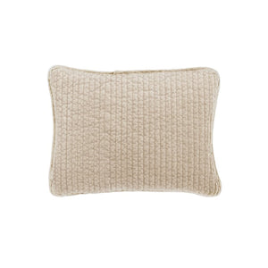 Stonewashed Cotton Velvet Boudoir Pillow Light Tan
