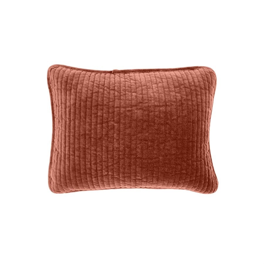 Stonewashed Cotton Velvet Boudoir Pillow Salmon