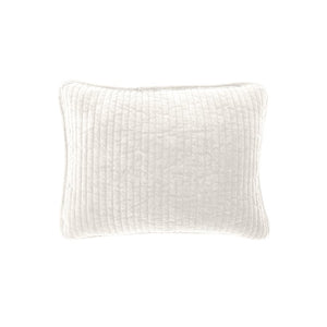 Stonewashed Cotton Velvet Boudoir Pillow Vintage White