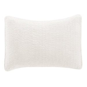 Stonewashed Cotton Velvet Pillow Sham Vintage White
