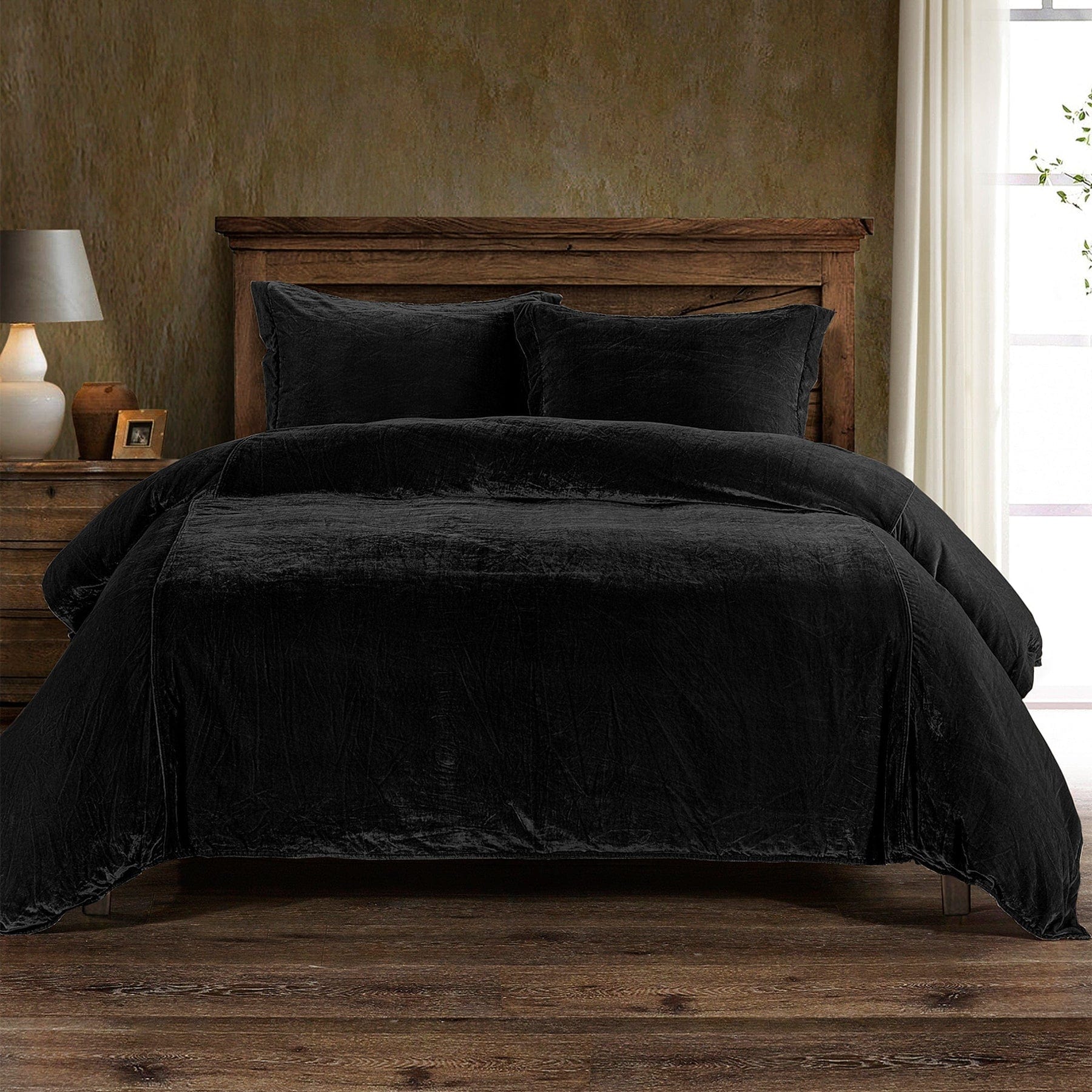 Stella Duvet Cover Set - Black