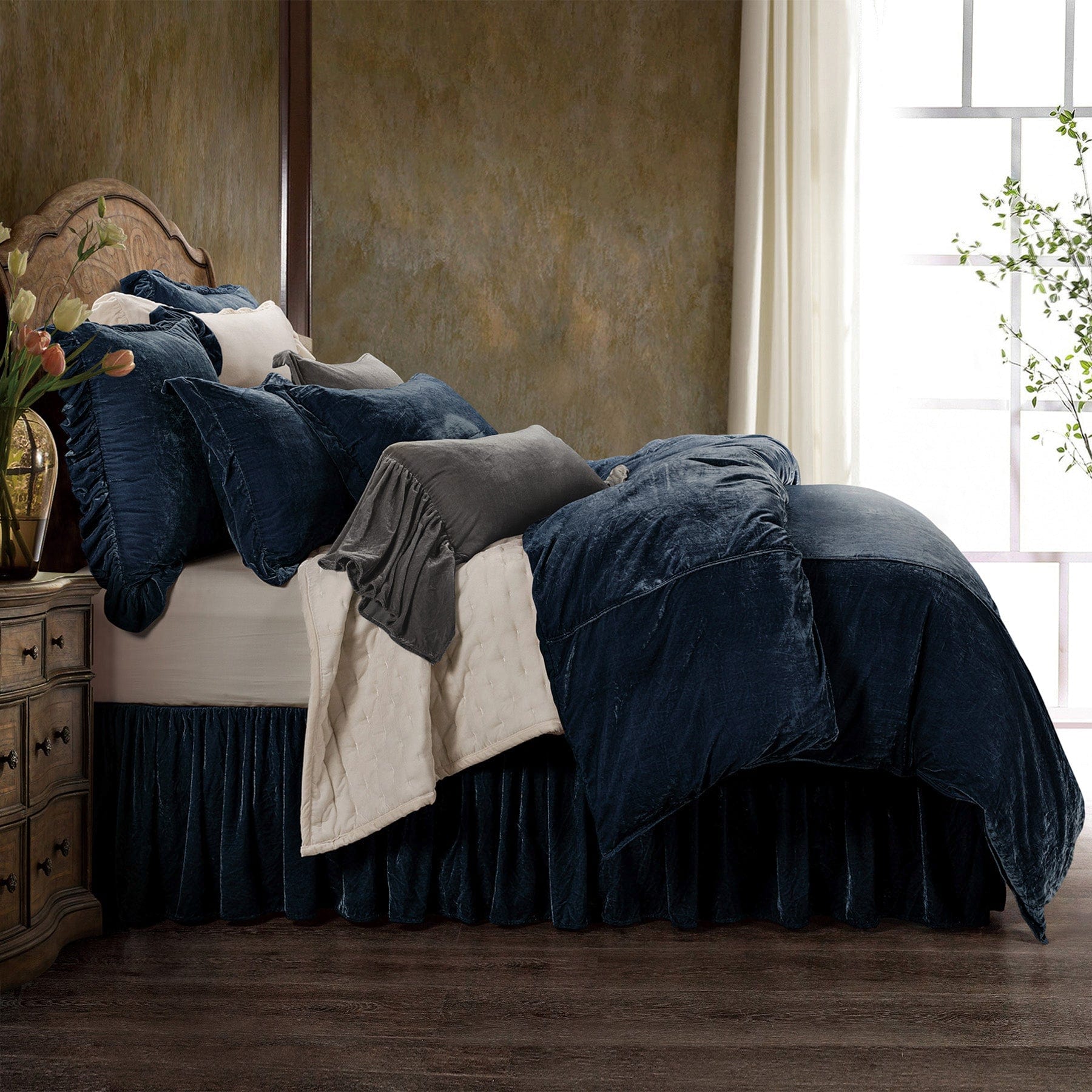 Stella Duvet Cover Set - Midnight Blue