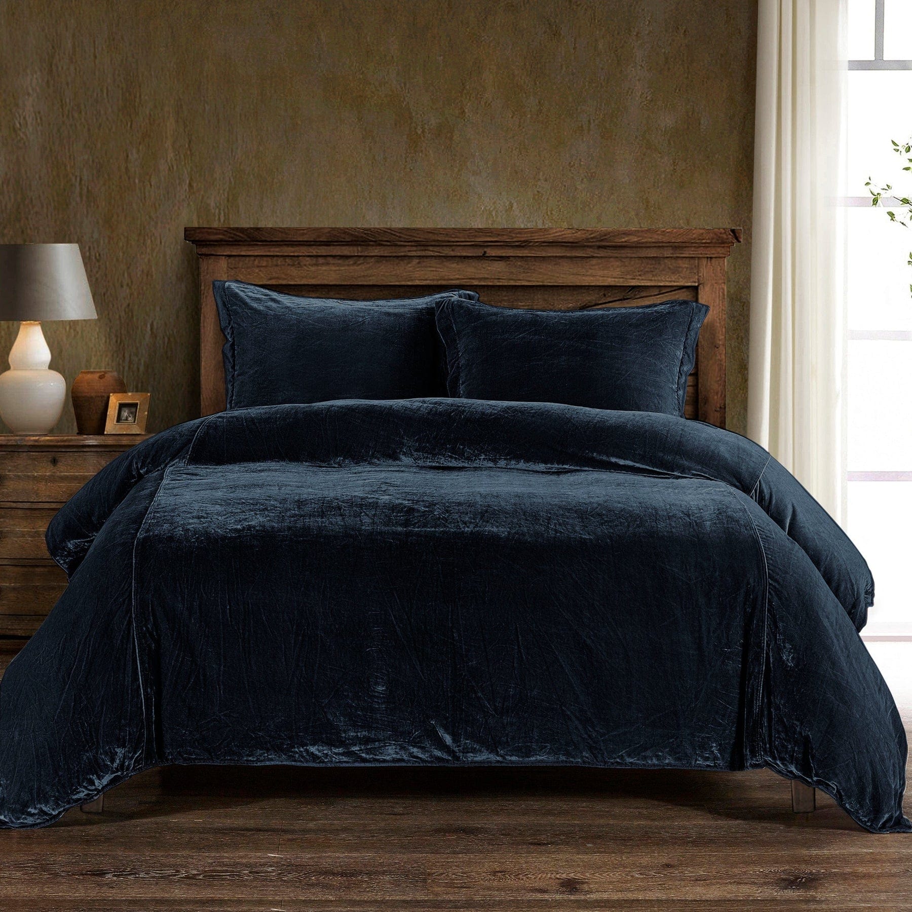 Stella Duvet Cover Set in Midnight Blue