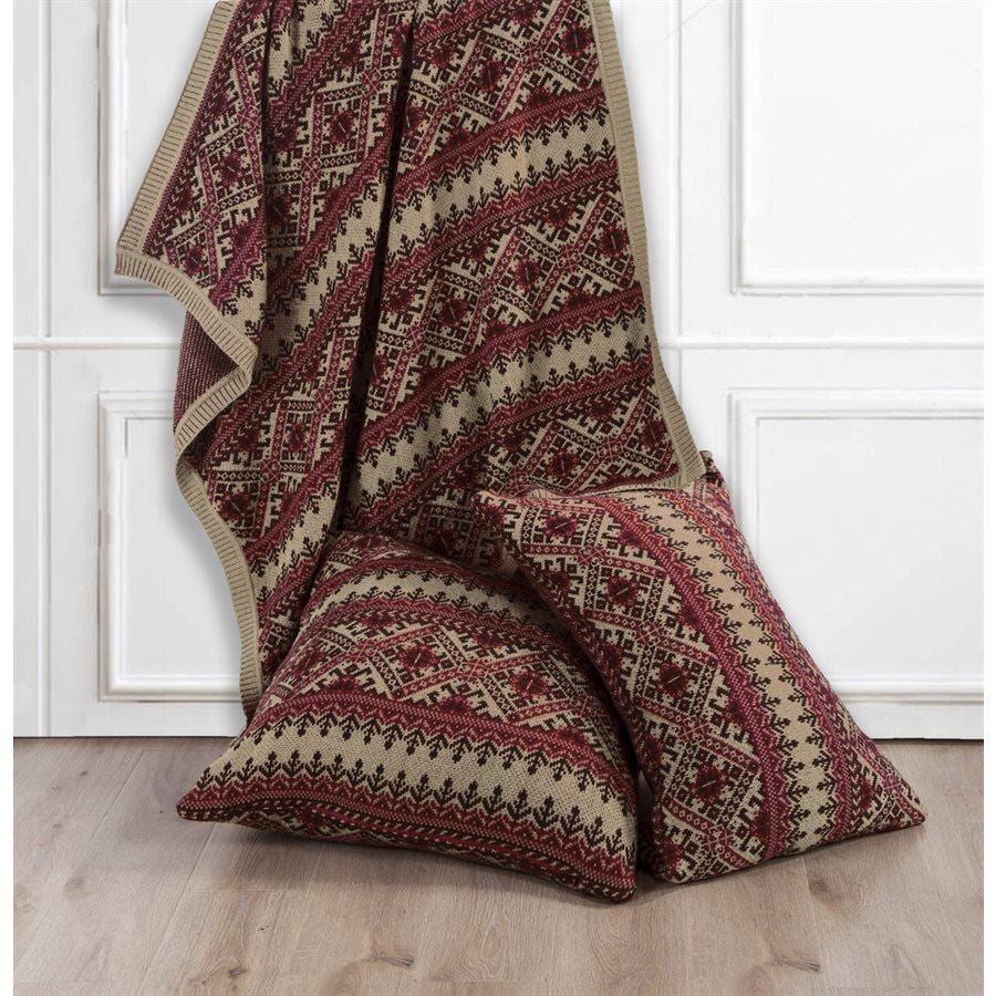 HiEnd Accents Lodge Fair Isle Knit Throw - Thumbnail 5