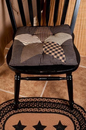 Farmhouse Star Quilted Chair Pad