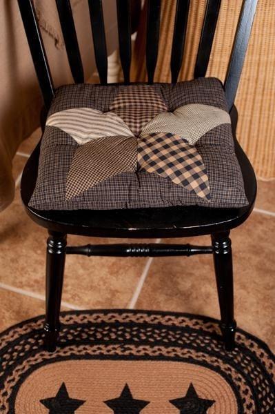 Farmhouse Star Quilted Chair Pad