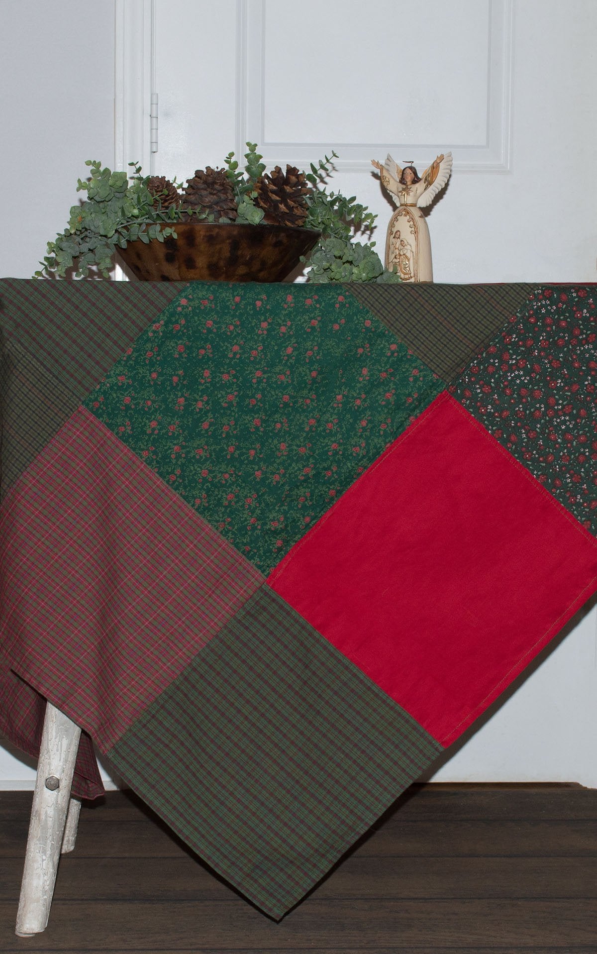 Festive Patchwork Christmas Tablecloth