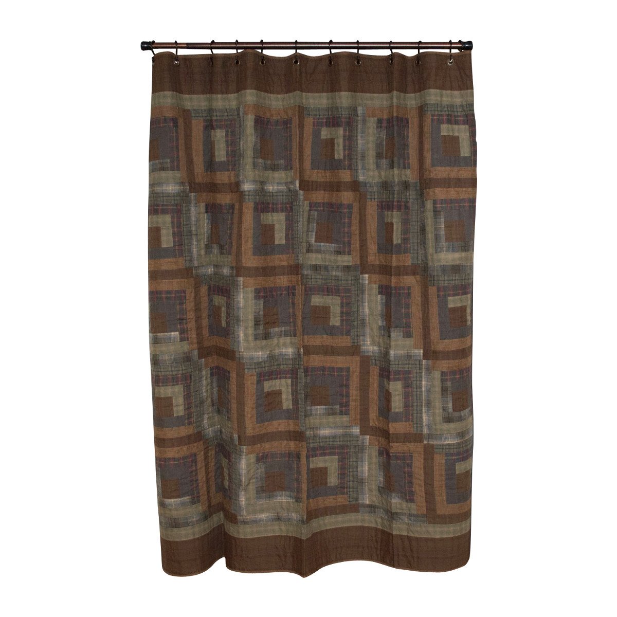Frontier Log Cabin Shower Curtain