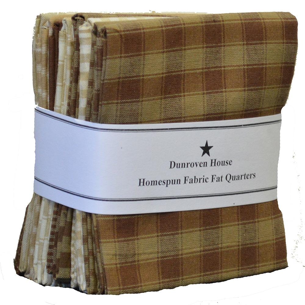 Homespun Wovens Gray, Taupe & Beige 18x21 Cotton Fabric Quarter Bundle