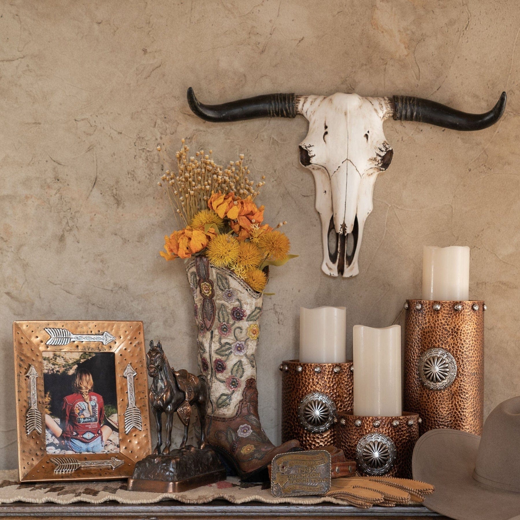 Steer Skull Western Wall Hanging