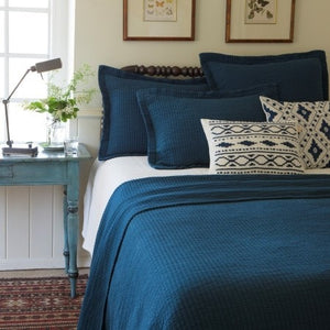 Hudson Indigo Matelasse Quilt