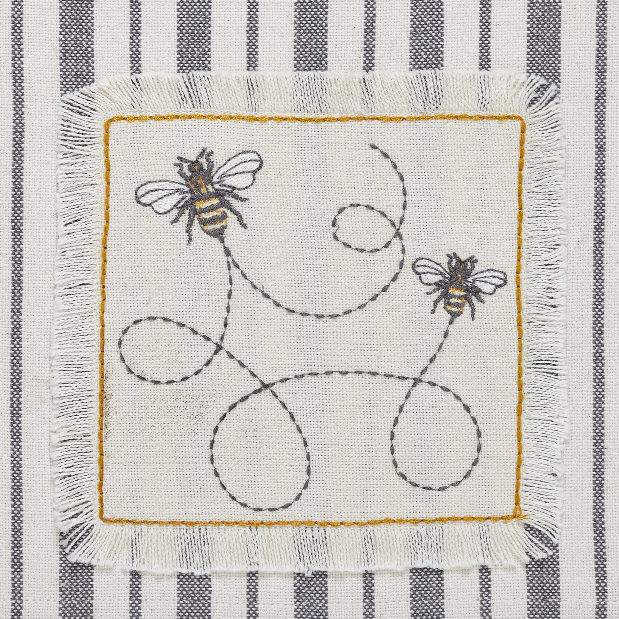 Embroidered Bee Tea Towel Set