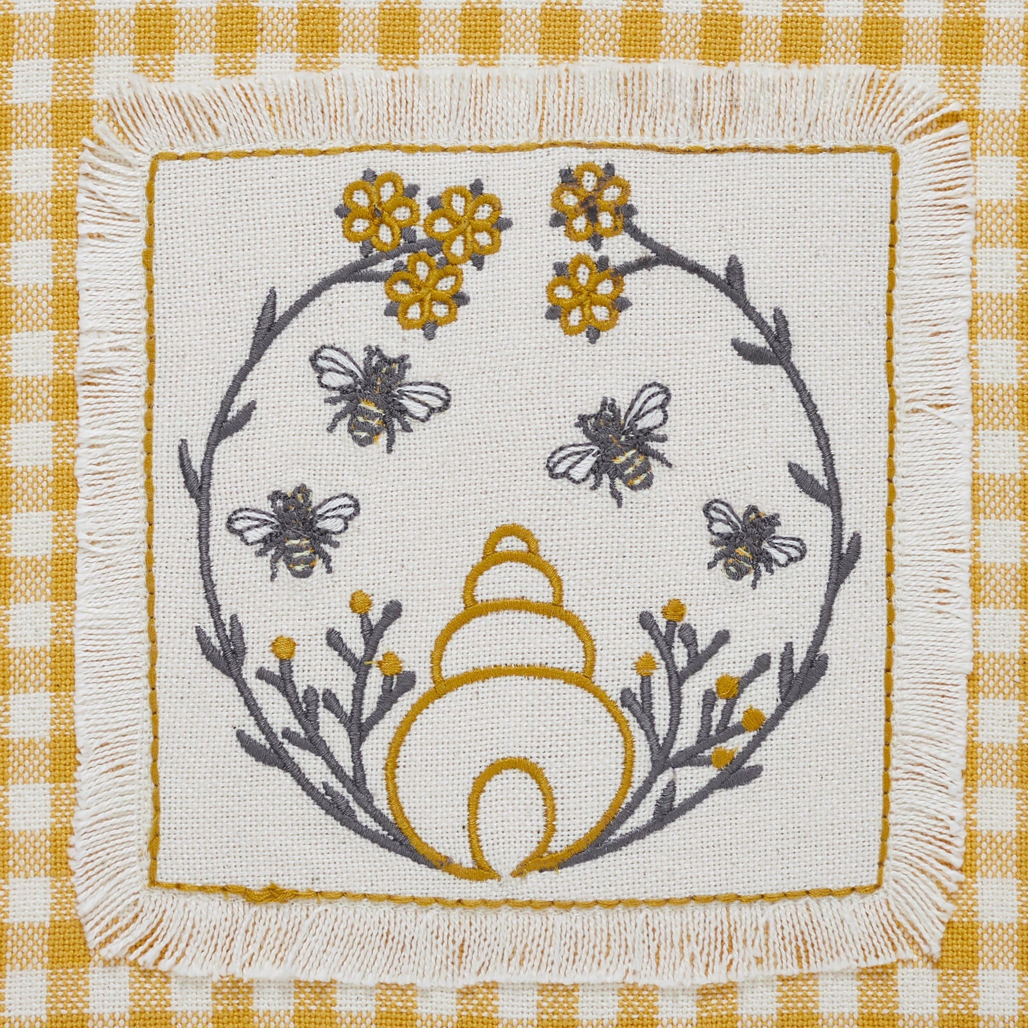 Embroidered Bee Tea Towel Set