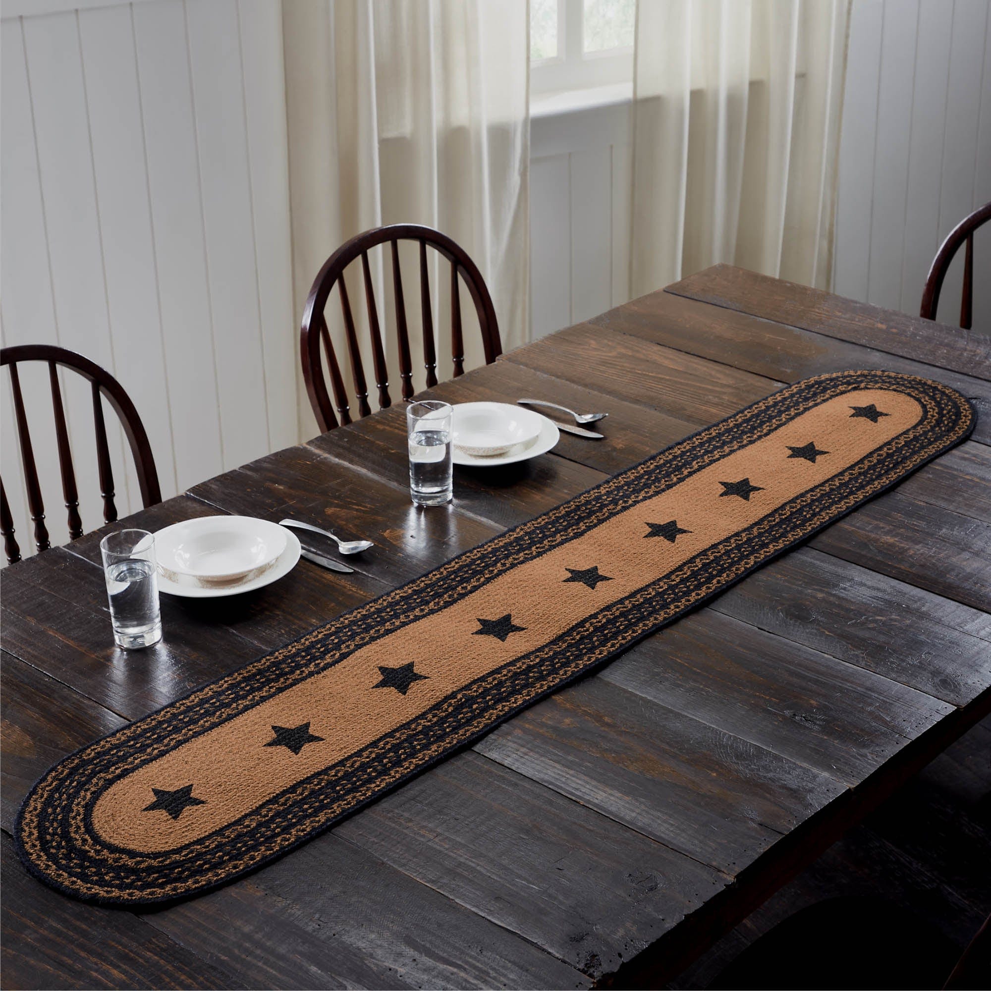 Farmhouse Star Jute Table Runner