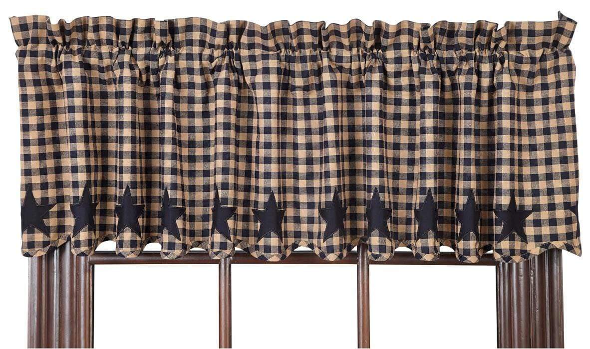 Navy Star Valance