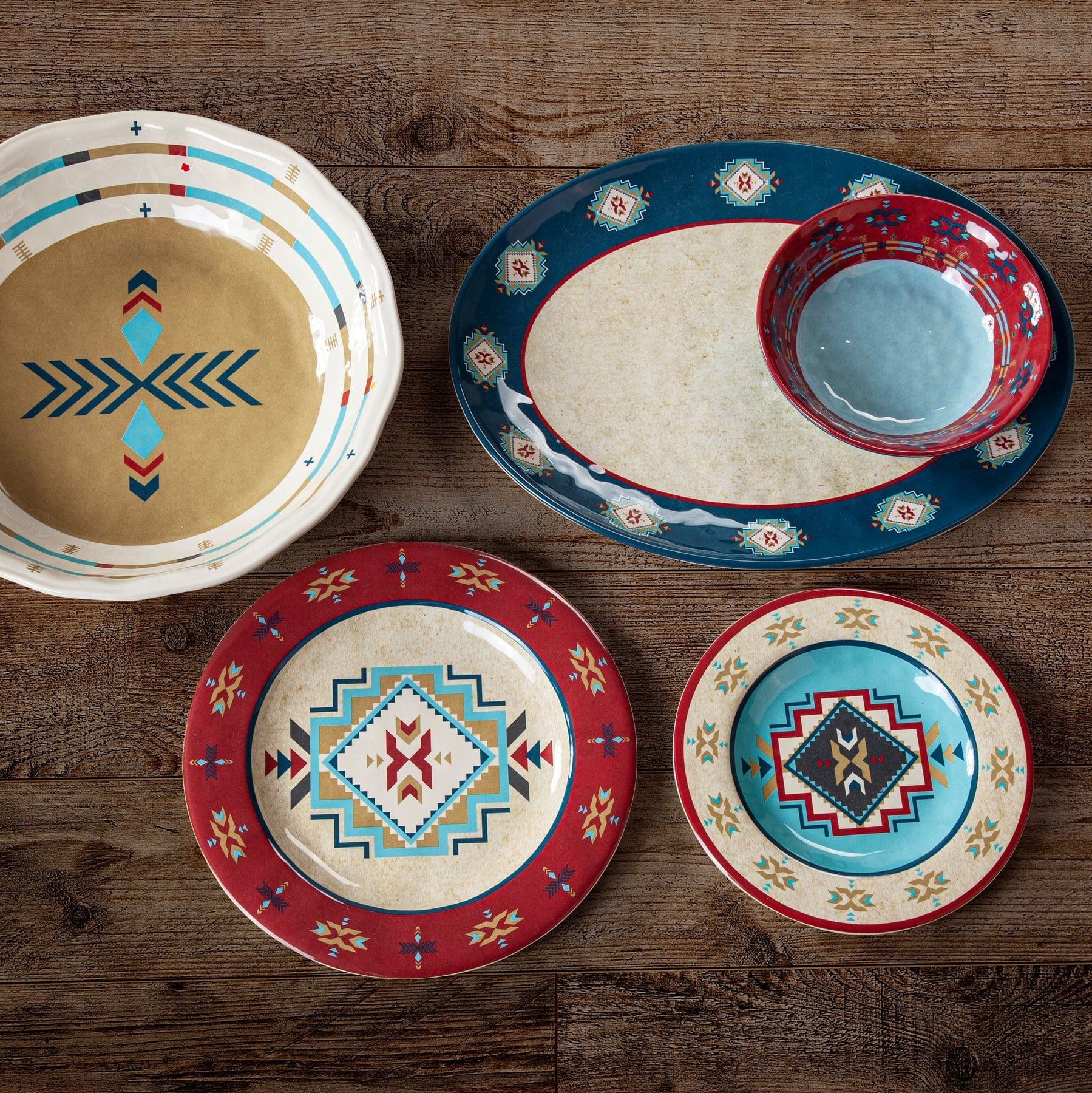 Spirit Valley 14-PC Melamine Dinnerware Set