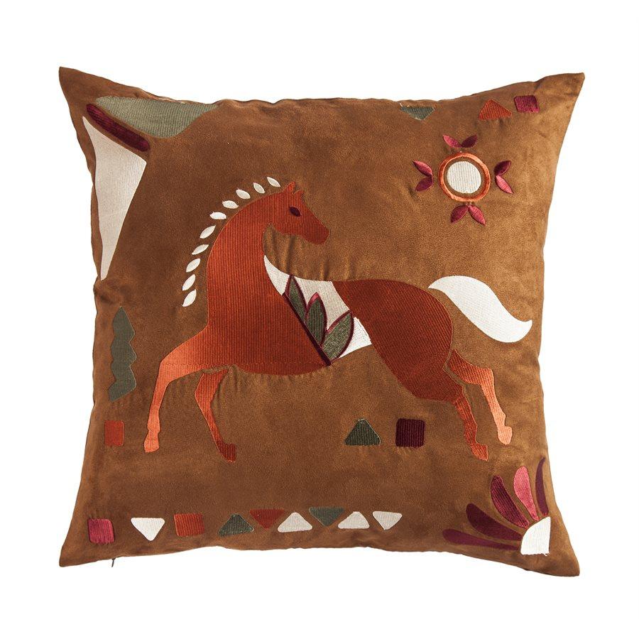 Solace Embroidered Pony Pillow