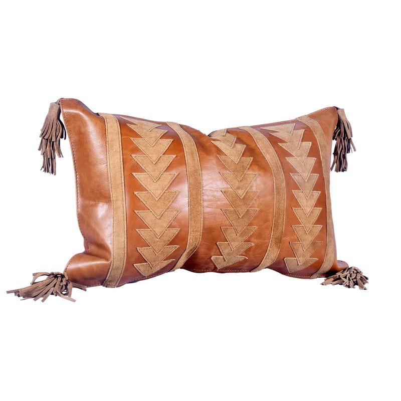 Arrow Leather Toss Pillow