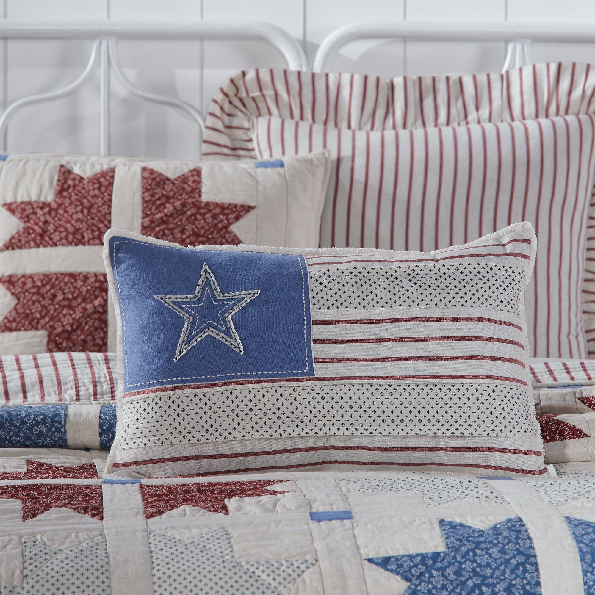 Celebration Patchwork Flag Pillow