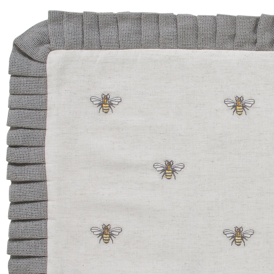 Embroidered Bee Pillow