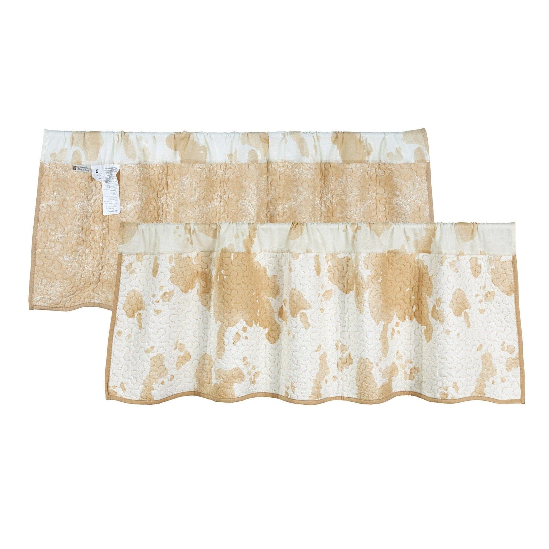 Elsa Tan Cowhide Printed Valance