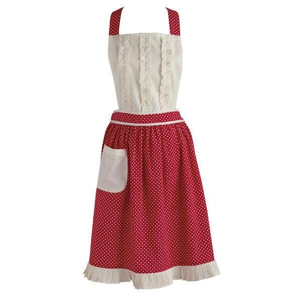 Red Polka Dot Vintage Style Apron
