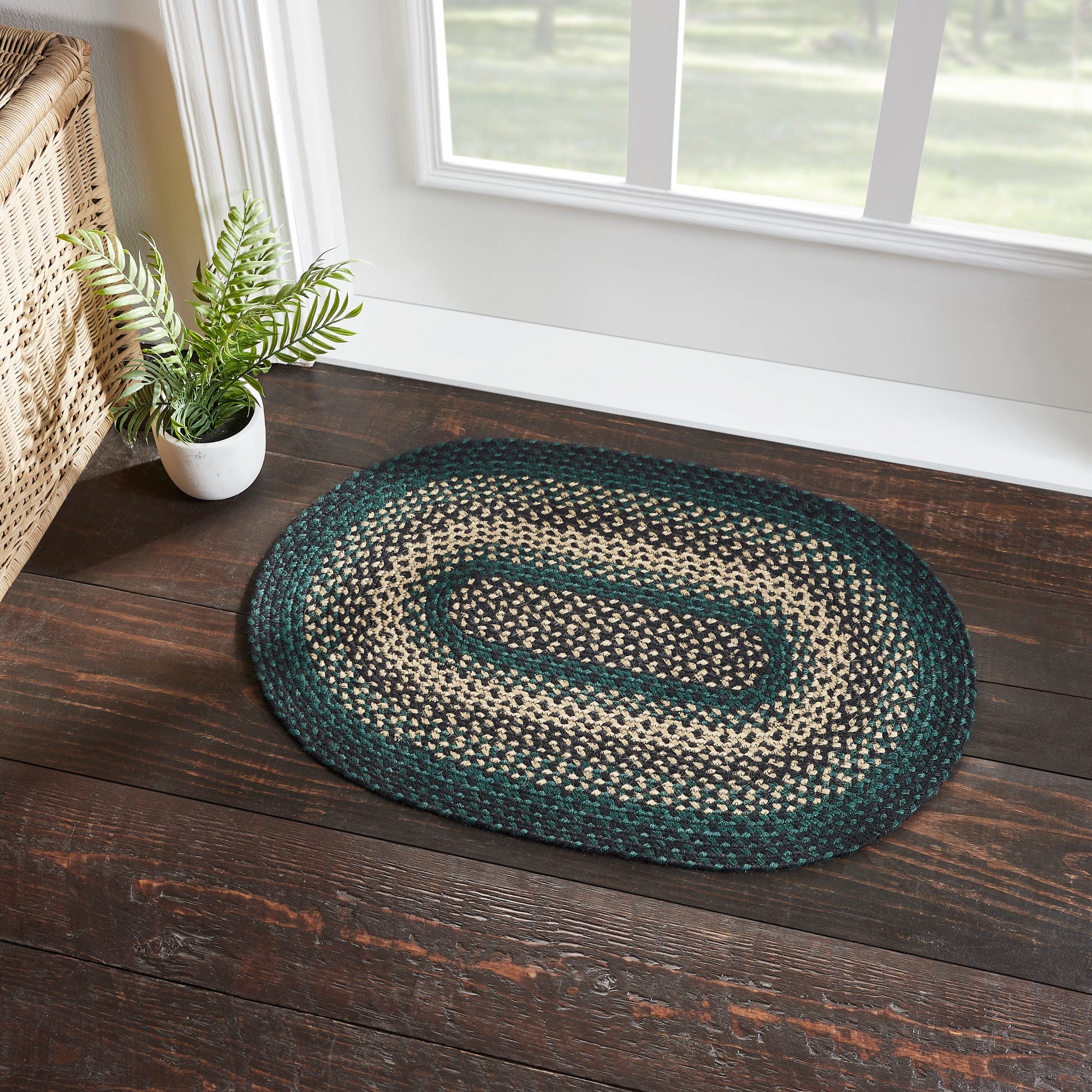 Pine Grove Oval Braided Rug w/ Pad