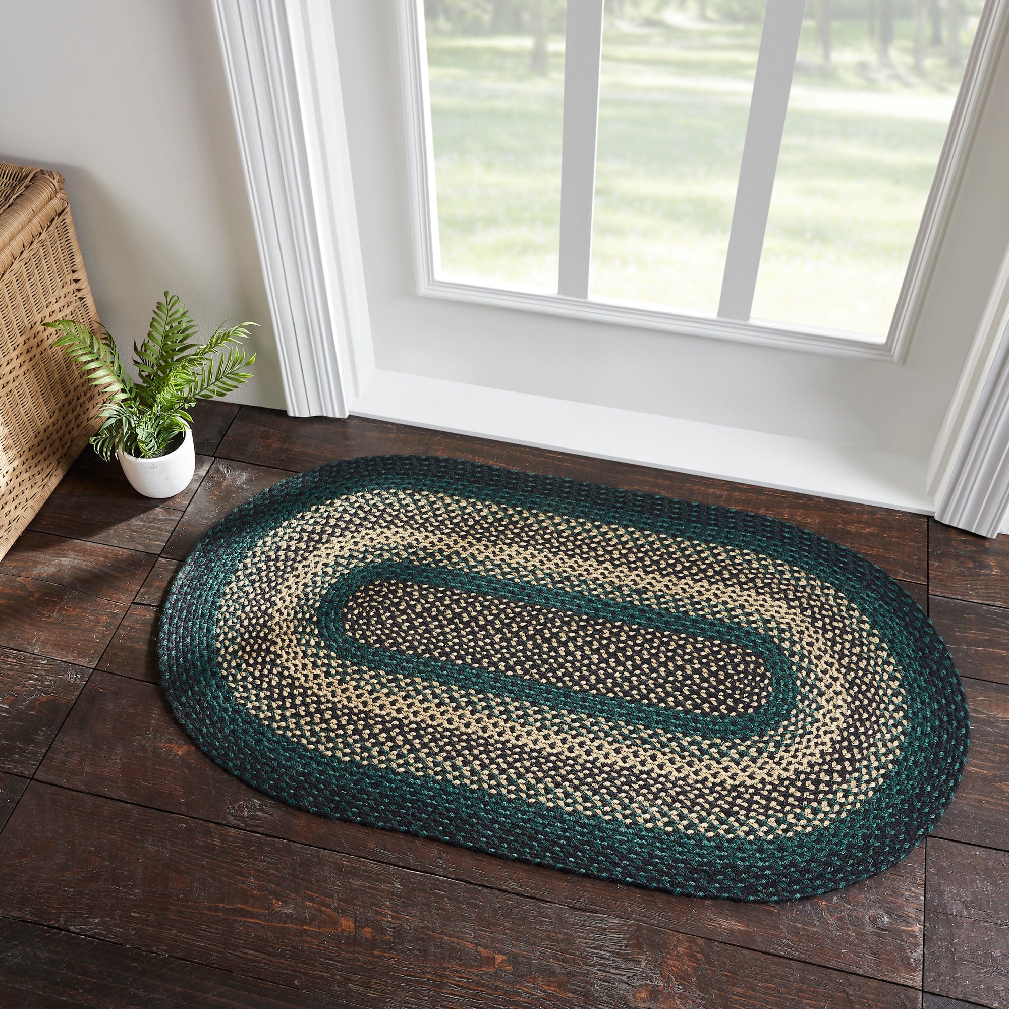 Pine Grove Oval Braided Rug w/ Pad