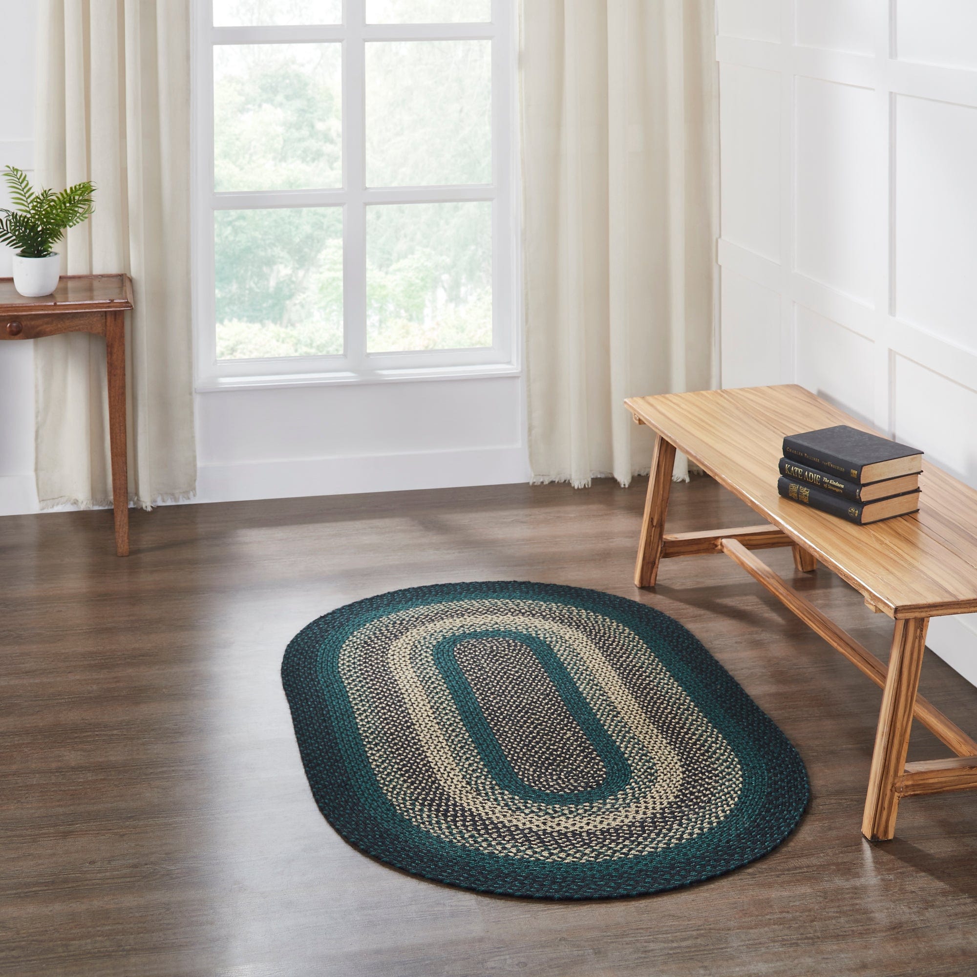 Pine Grove Oval Braided Rug w/ Pad