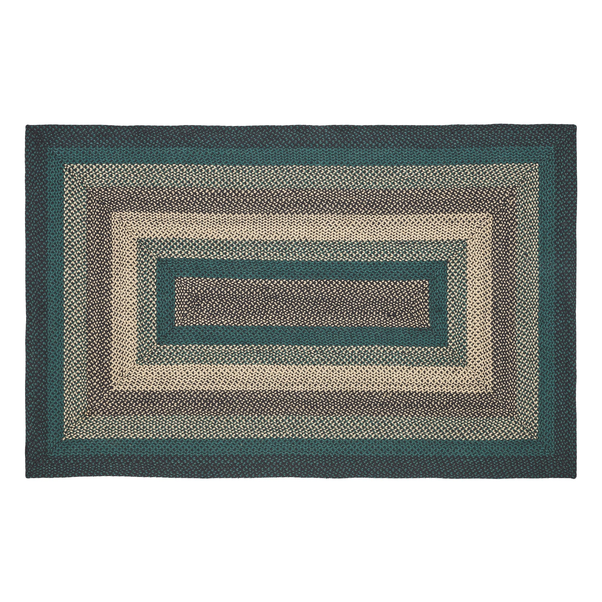 Pine Grove Rectangle Braided Rug w/ Pad