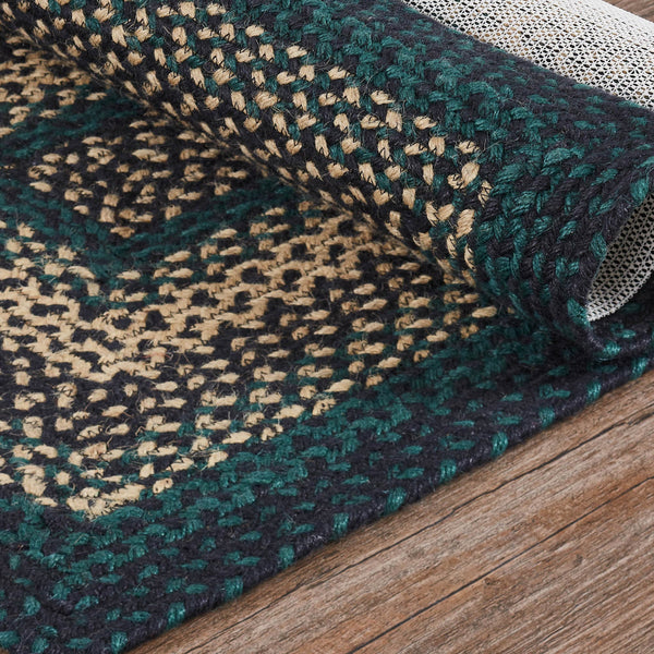 Linen Rectangular Rug Pine Grove Rectangle Braided Rug - Retro Barn Country Linens