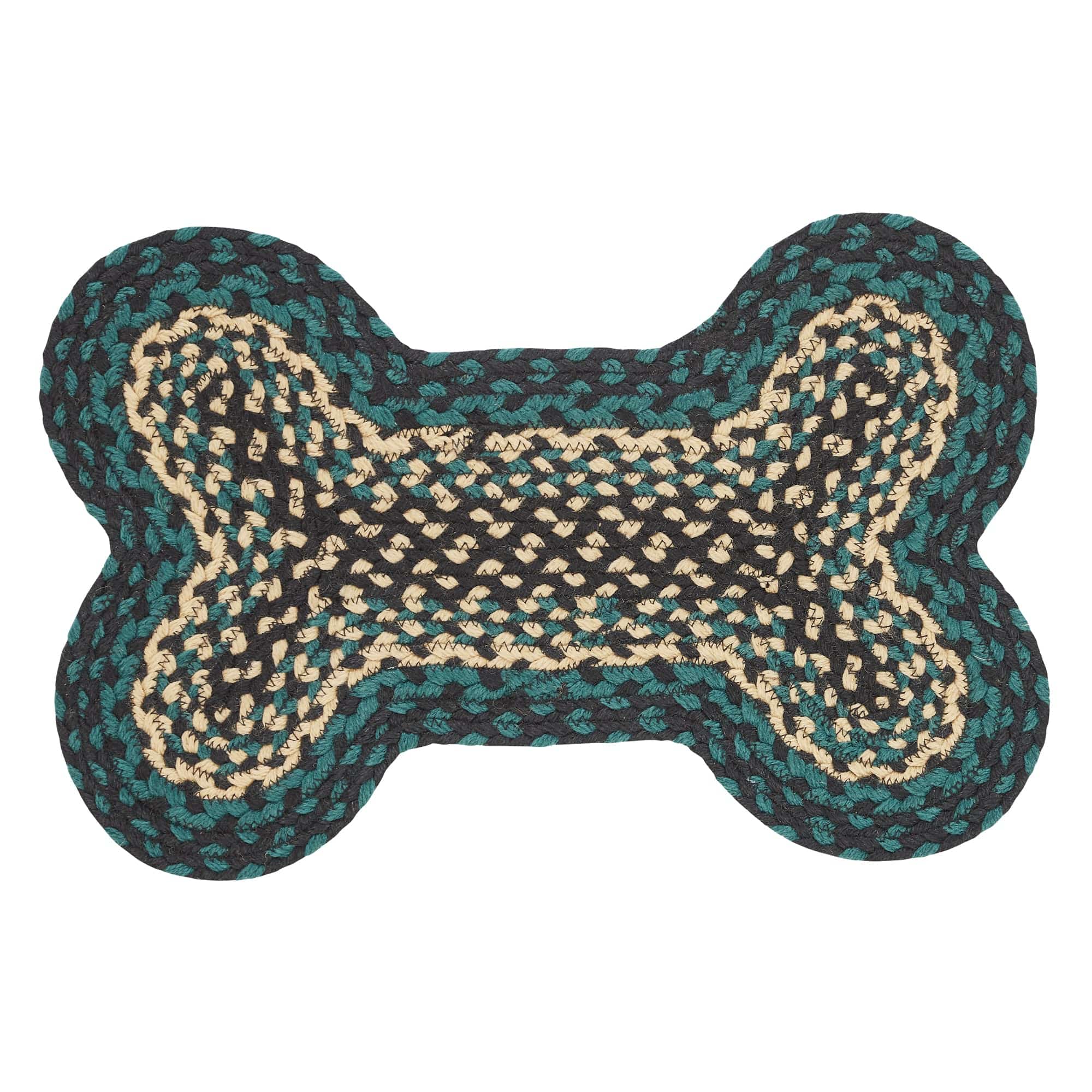 Dog Bone Rope Rug Pine Grove Dog Bone Placemat Rug - Retro Barn Country Linens
