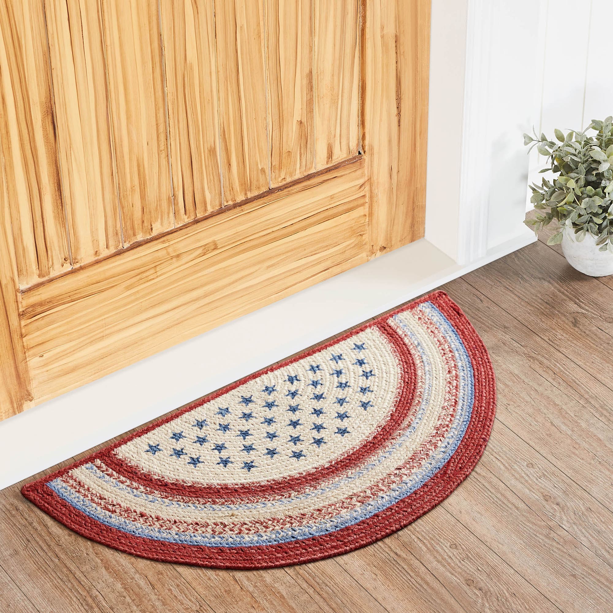 Celebration Jute Half Circle Rug w/ Pad