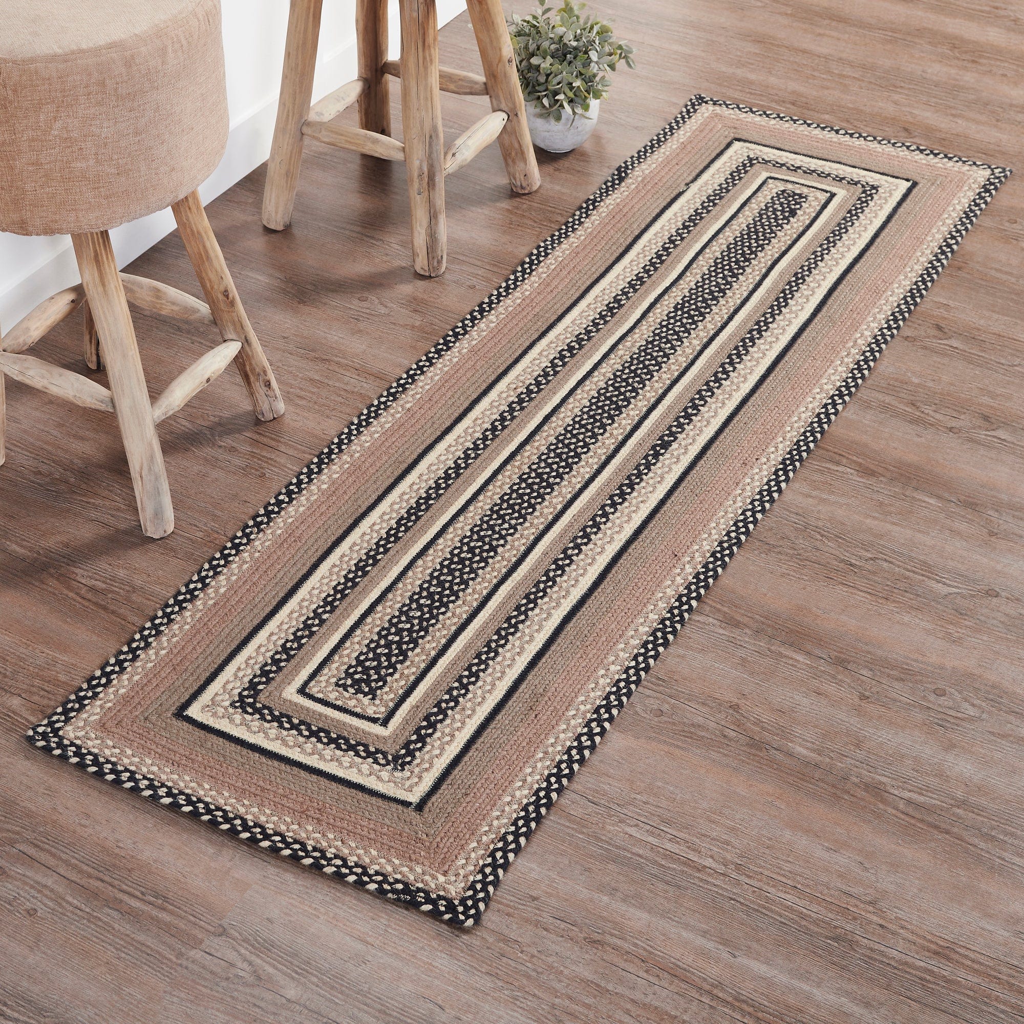 Sawyer Mill Charcoal Braided Rectangle Rug