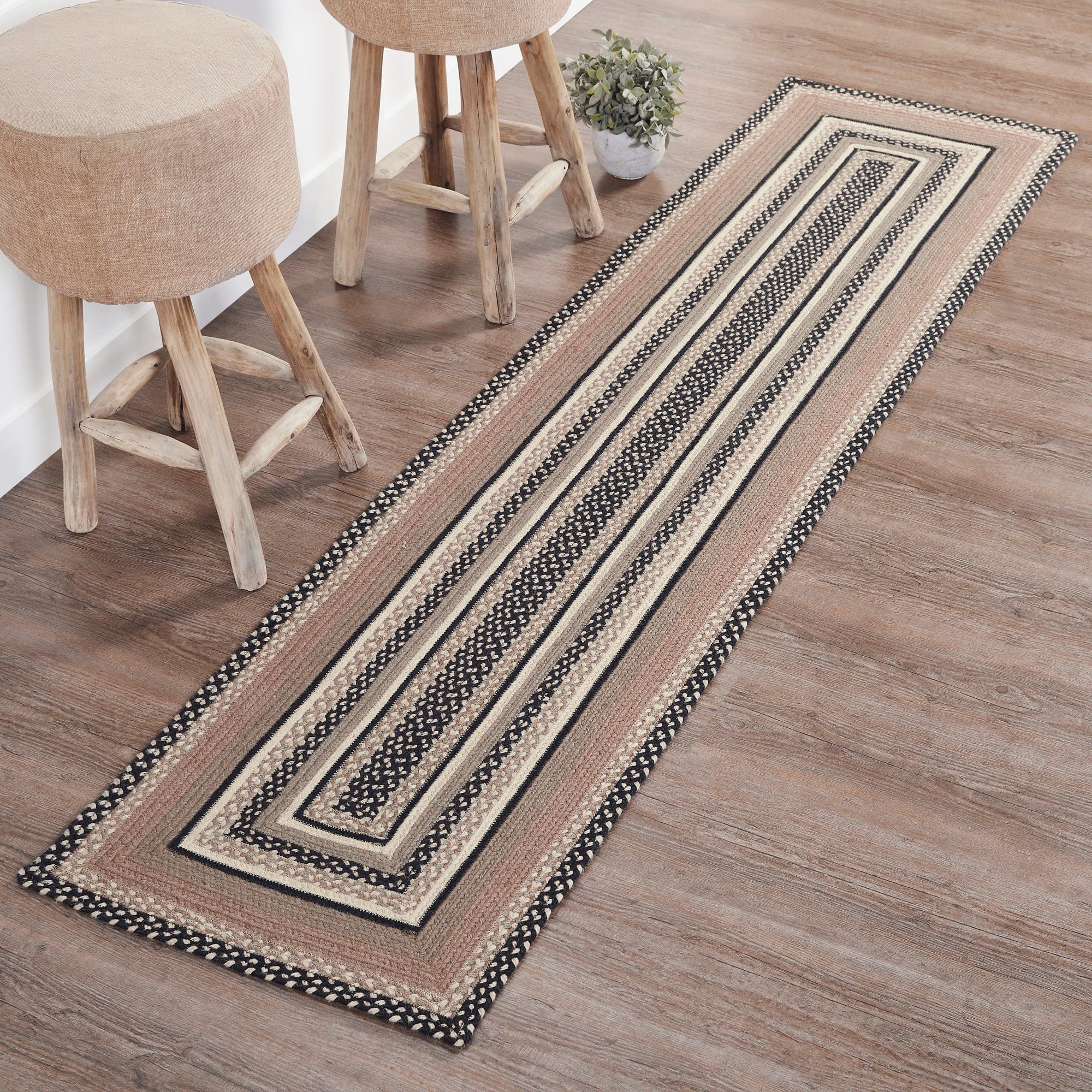 Sawyer Mill Charcoal Braided Rectangle Rug