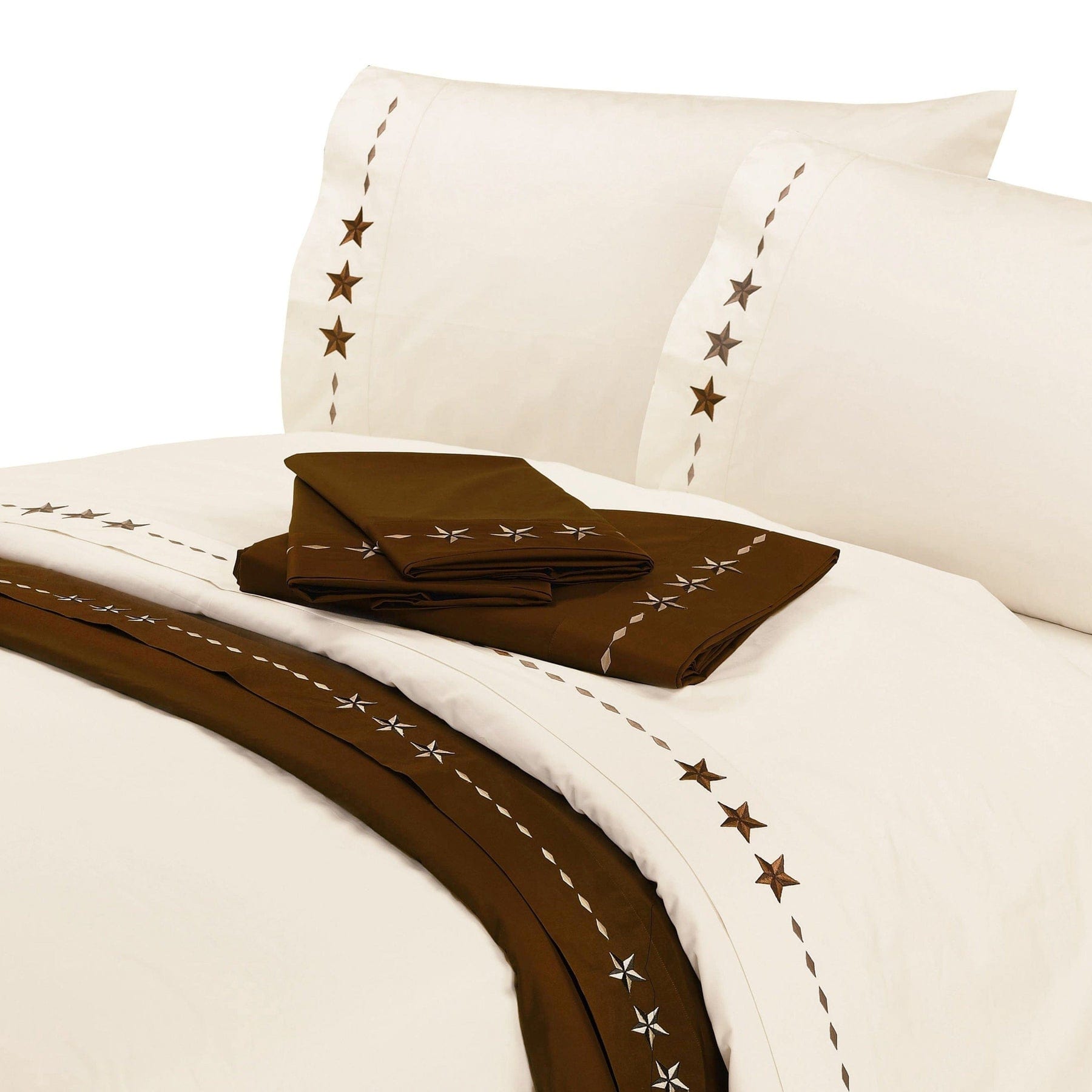 Embroidered Star Sheet Set