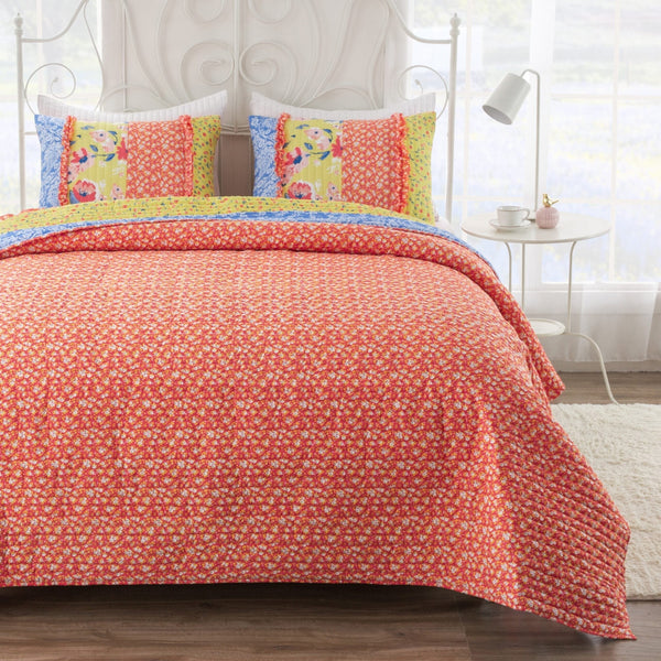 Skylar Calico Quilt Set - Retro Barn Country Linens