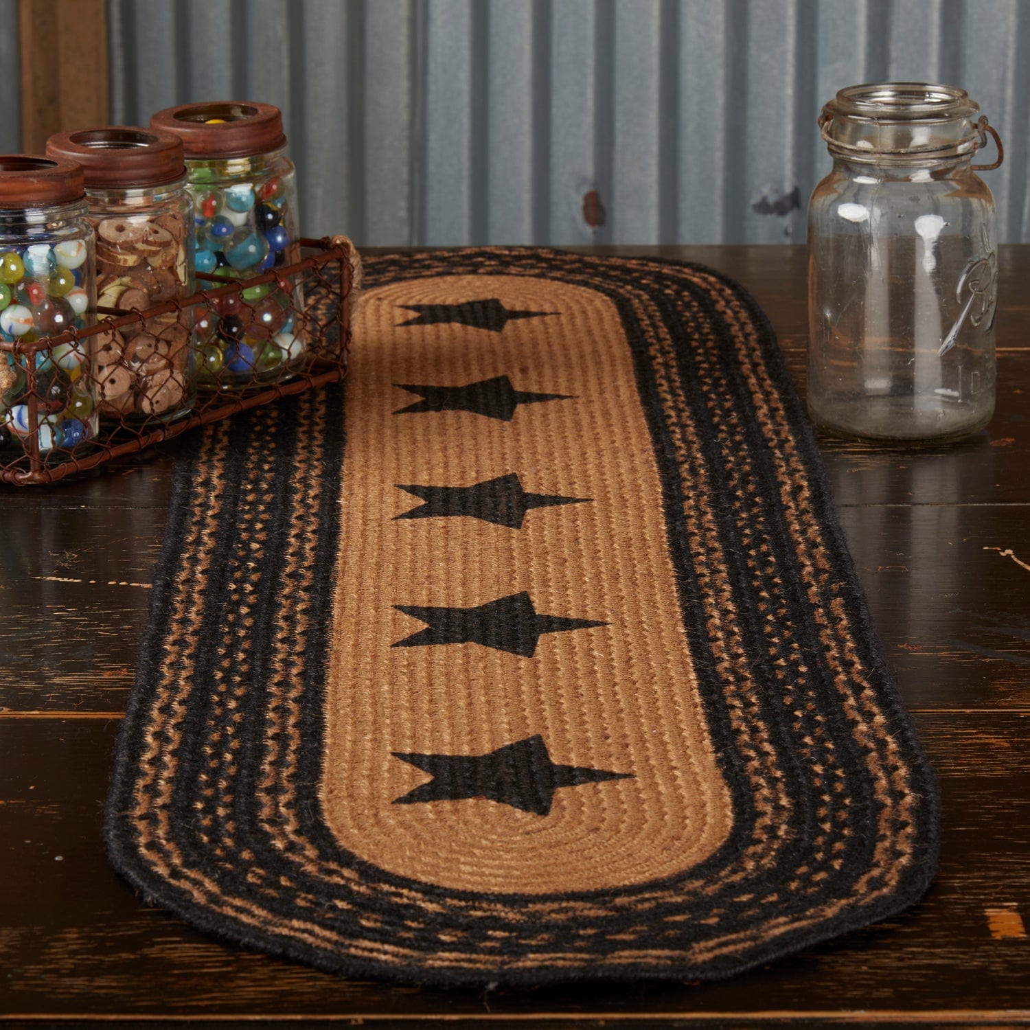 Farmhouse Star Jute Table Runner