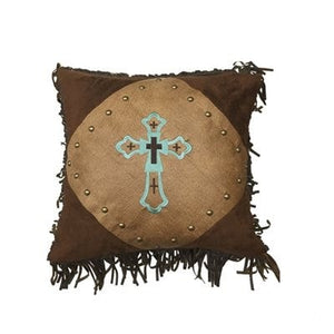 Las Cruces II Embroidered Cross Pillow
