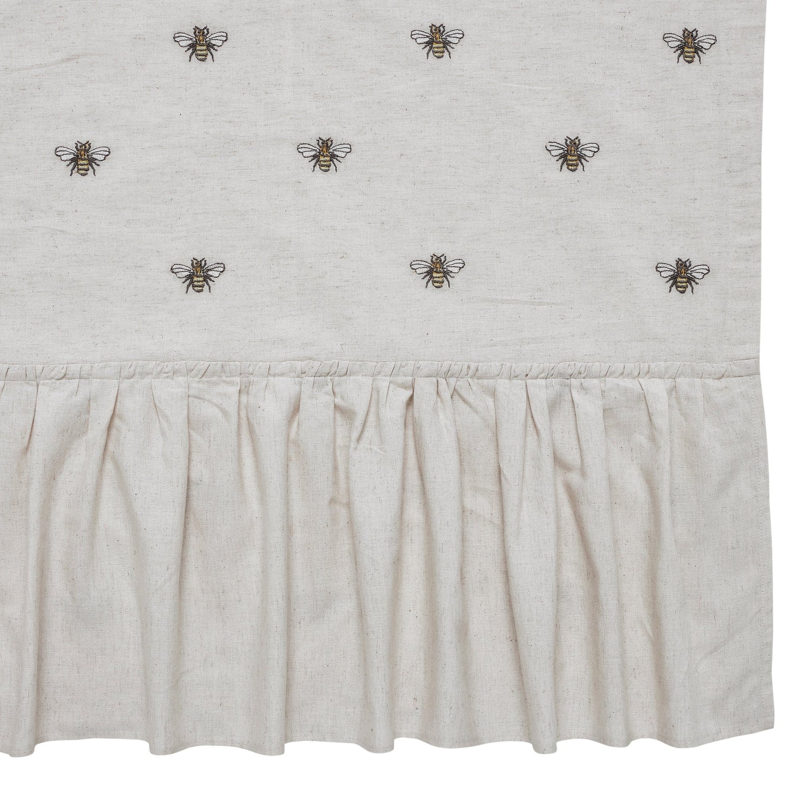 Embroidered Bee Shower Curtain